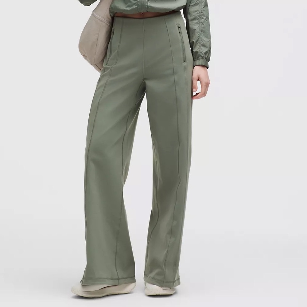 Lululemon Define High Rise Wide Leg Pant Luon Willow Leaf Green - Picture 1 of 9